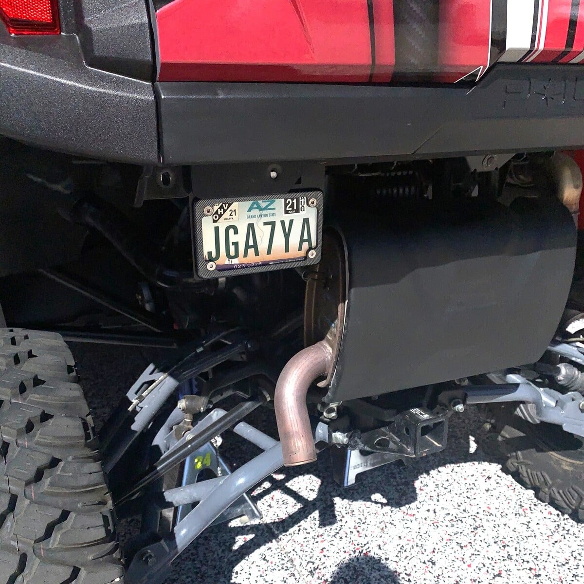 Polaris General License Plate Bracket with LED Light and Wiring Harness - Image 3