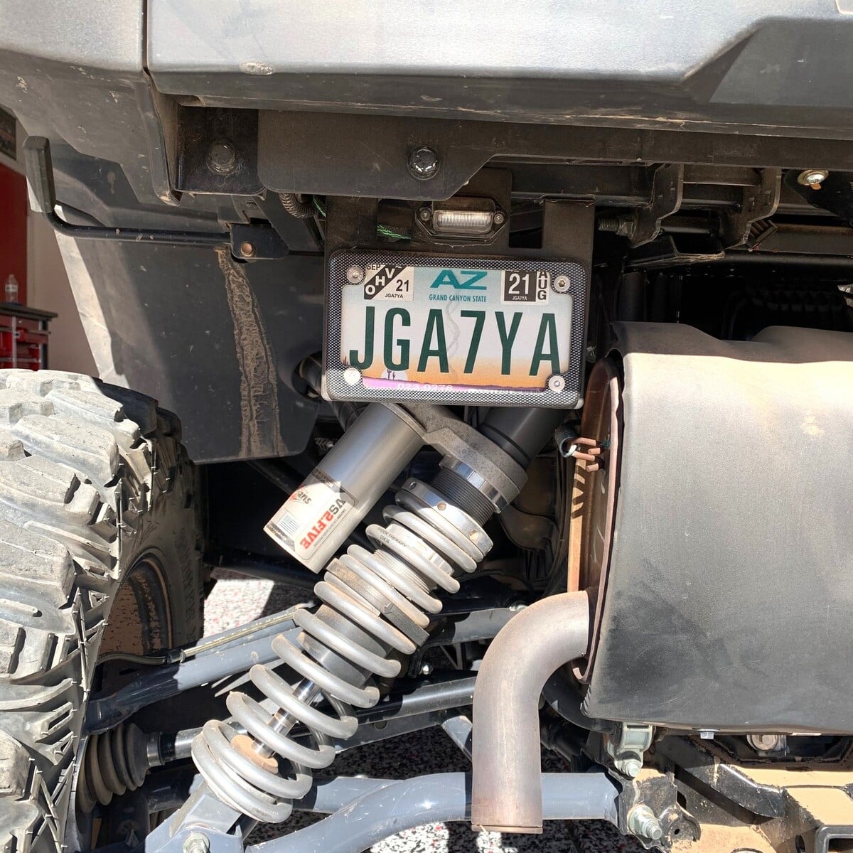 Polaris General License Plate Bracket with LED Light and Wiring Harness - Image 4