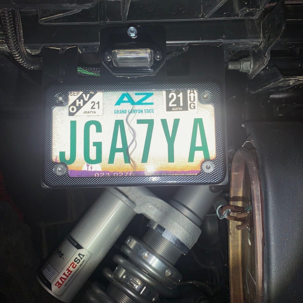 Polaris General License Plate Bracket with LED Light and Wiring Harness - Image 6