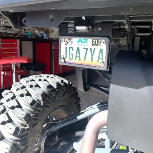 Polaris General License Plate Bracket with LED Light and Wiring Harness