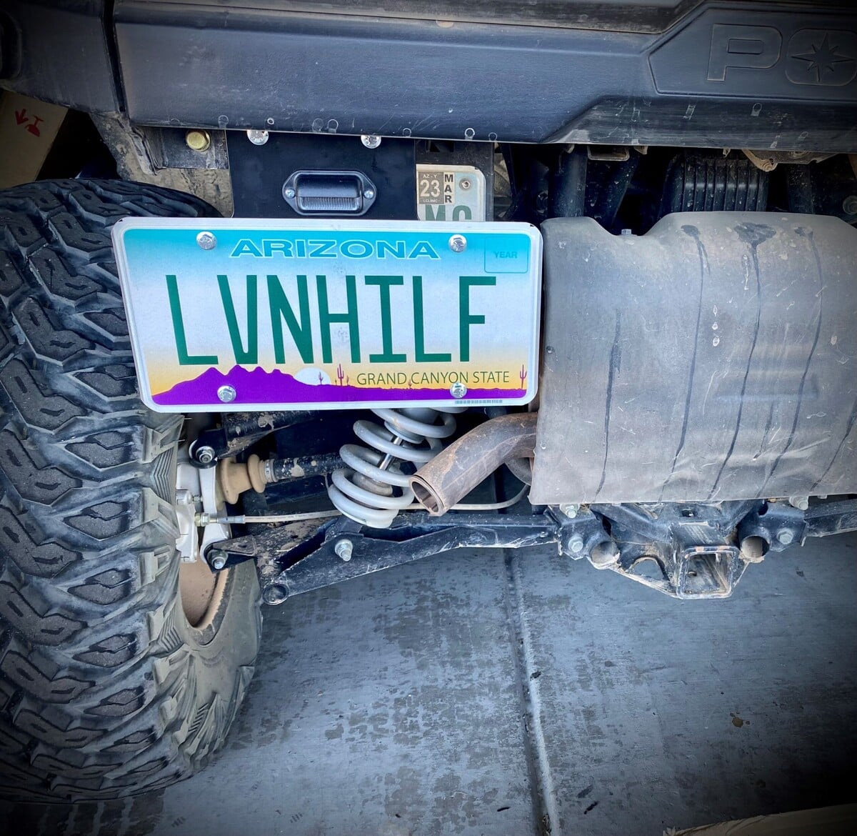 Full Size License Plate Bracket With LED Light and Wiring Harness