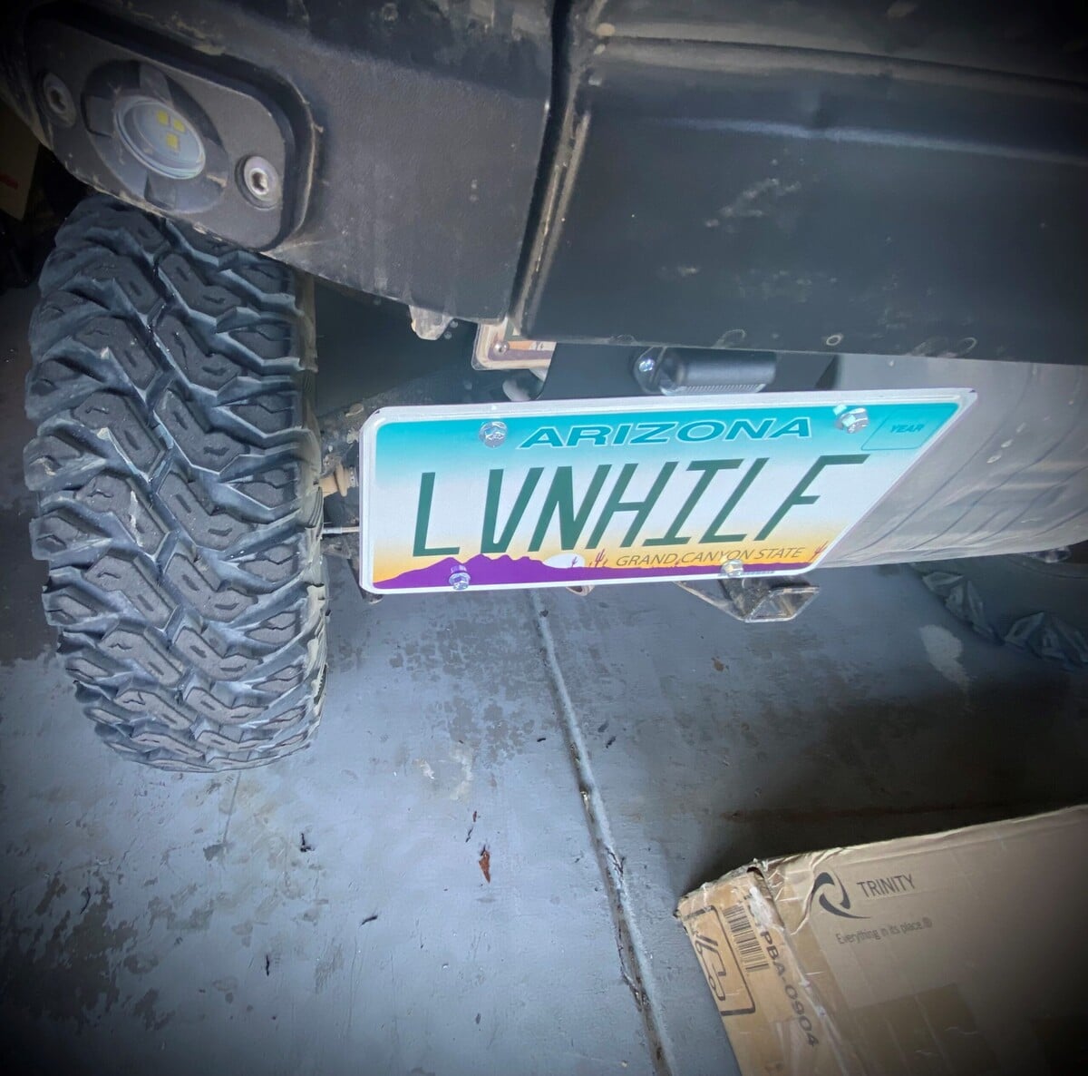 Full Size License Plate Bracket With LED Light and Wiring Harness - Image 2