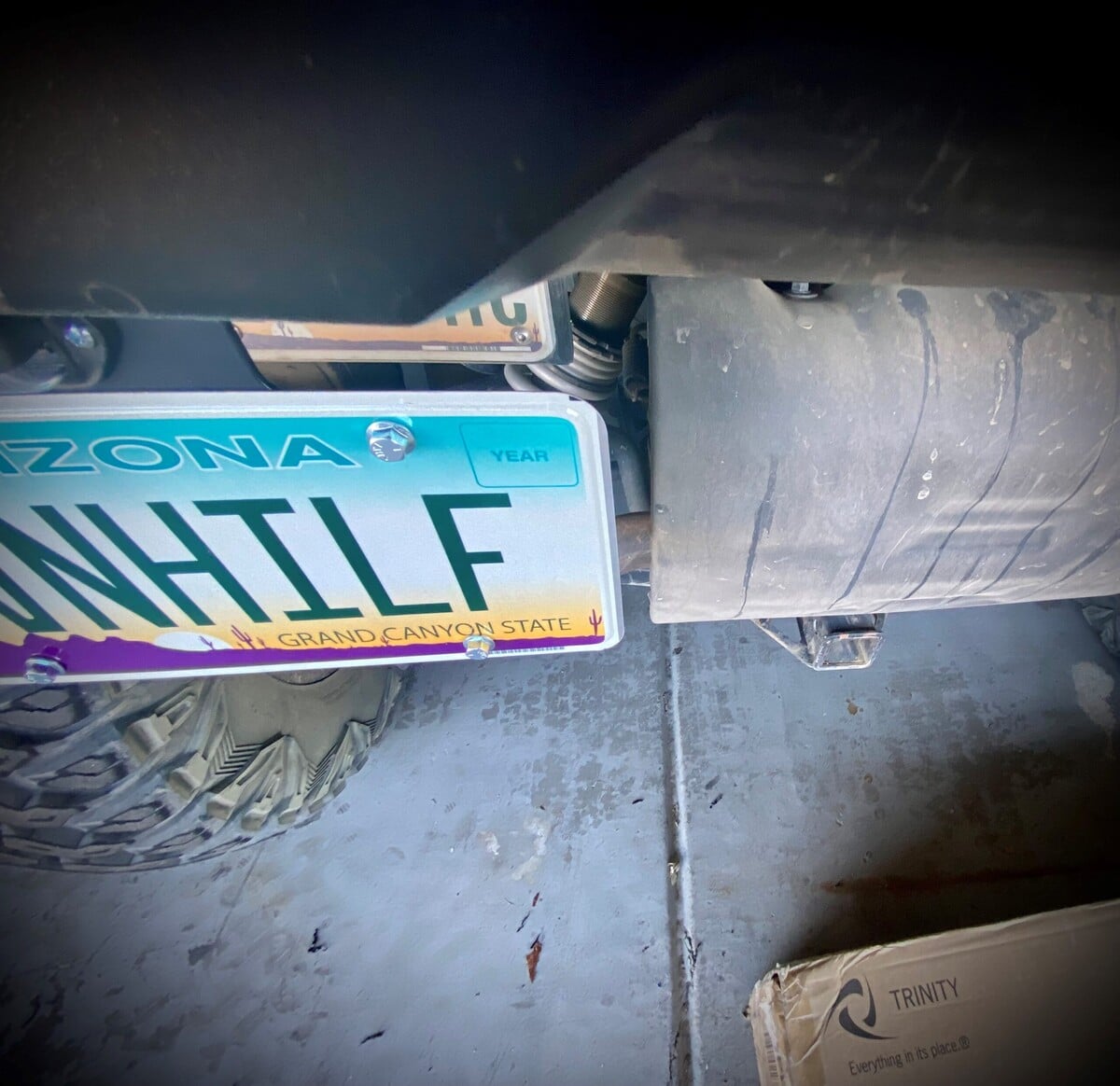 Full Size License Plate Bracket With LED Light and Wiring Harness - Image 3