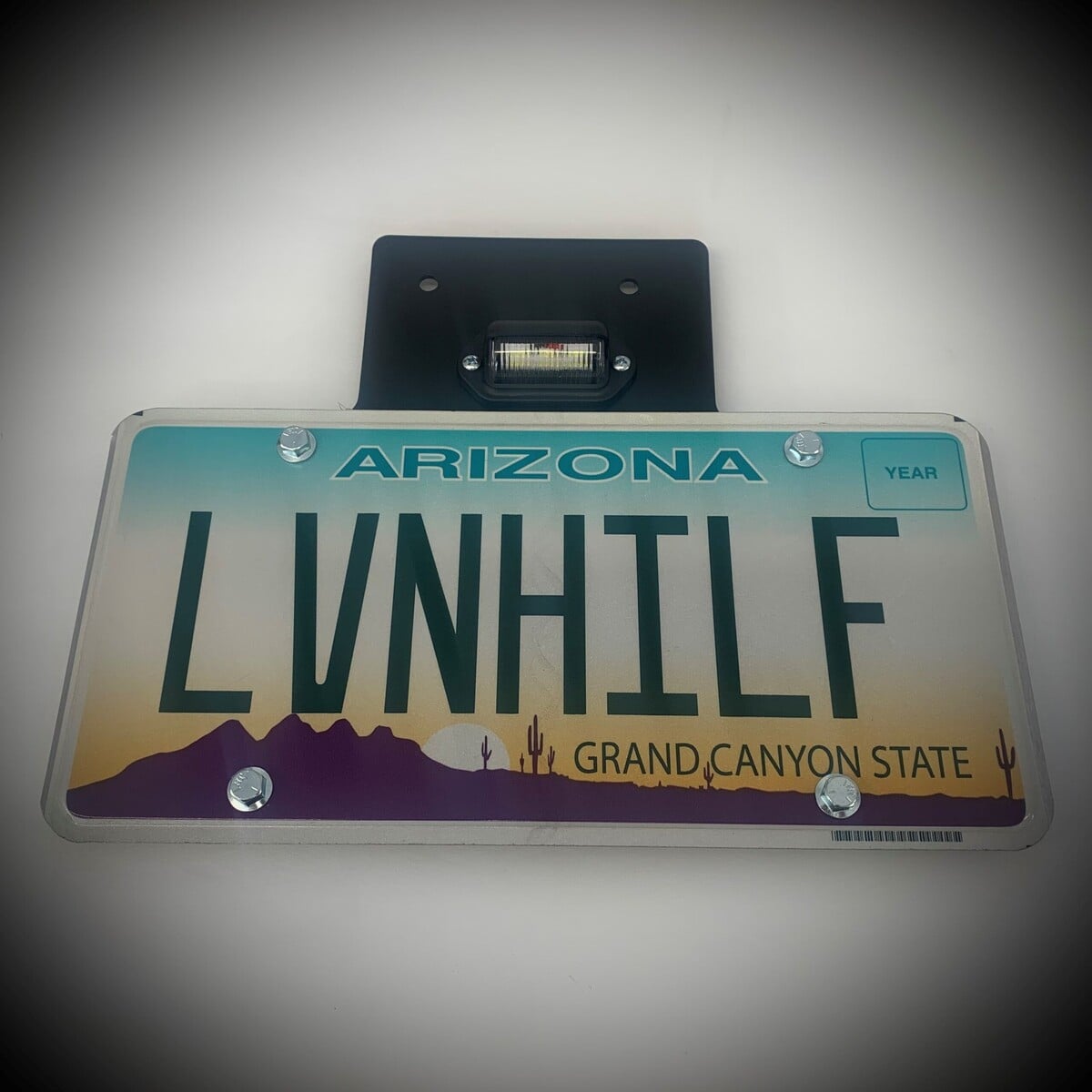 Full Size License Plate Bracket With LED Light and Wiring Harness - Image 4