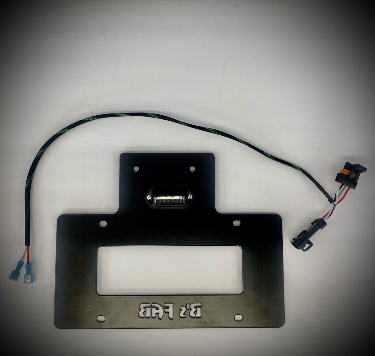 Full Size License Plate Bracket With LED Light and Wiring Harness - Image 6