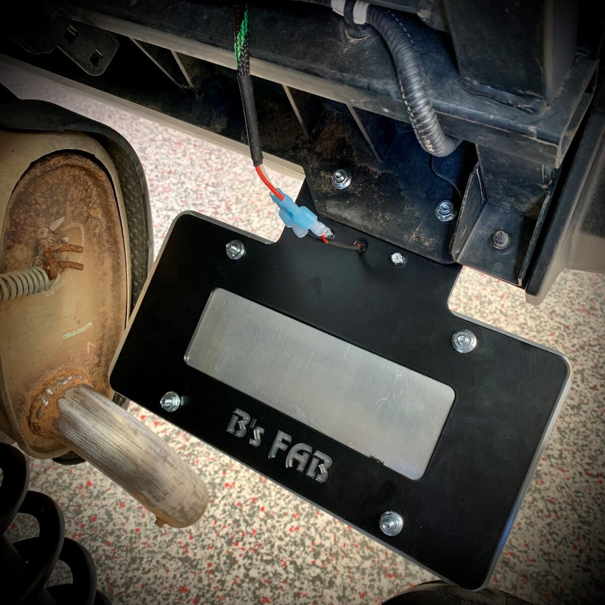 Full Size License Plate Bracket With LED Light and Wiring Harness - Image 8