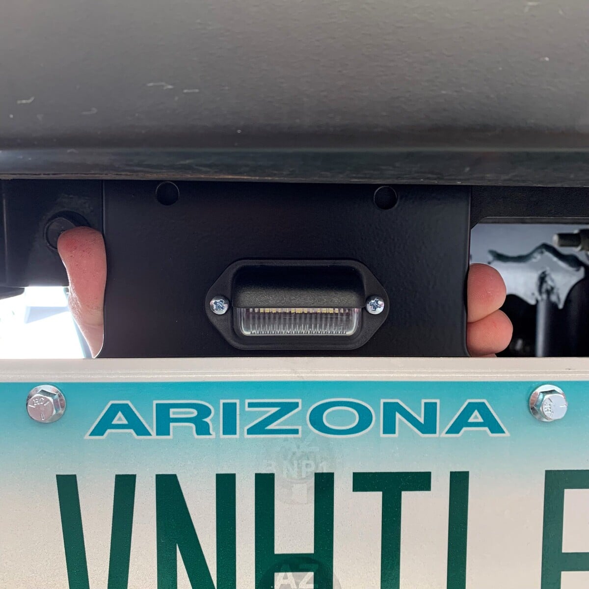 Full Size License Plate Bracket With LED Light and Wiring Harness - Image 9