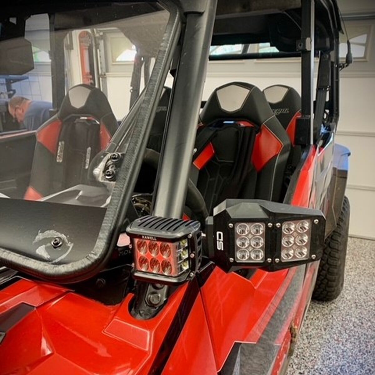 Polaris General A-Pillar Combination Mirror / Cube Light Mounting Brackets
