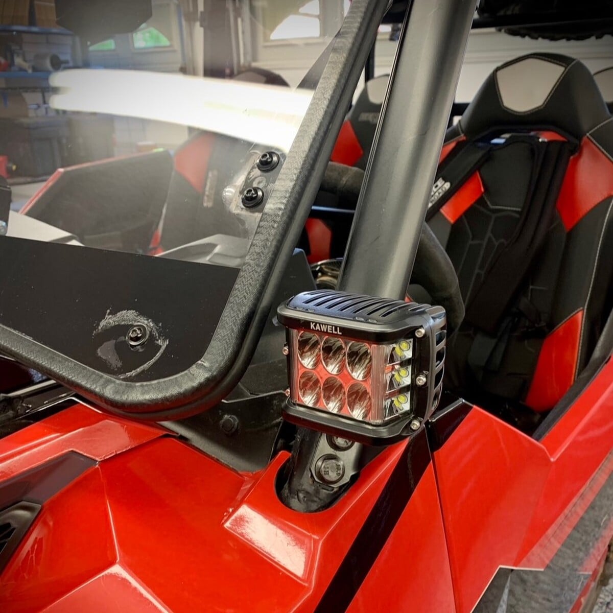 Polaris General A-Pillar Combination Mirror / Cube Light Mounting Brackets - Image 3