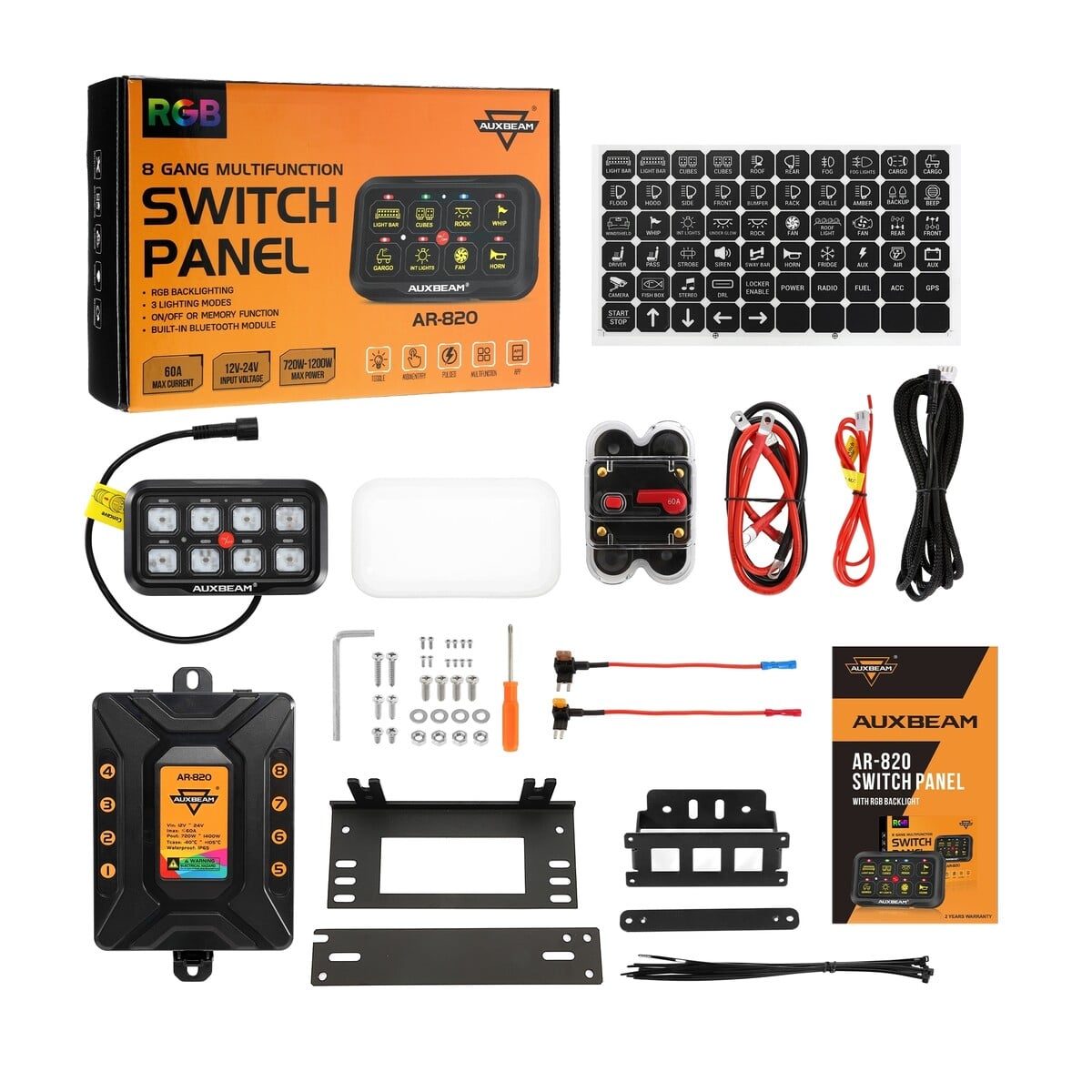 Polaris General Auxbeam 8 gang Switch Panel Mount - Image 10
