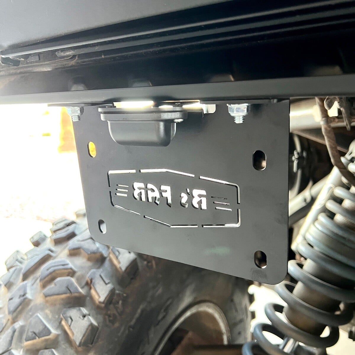 Polaris Xpedition M/C Style License Plate Bracket with LED Light and Wiring Harness - Image 2