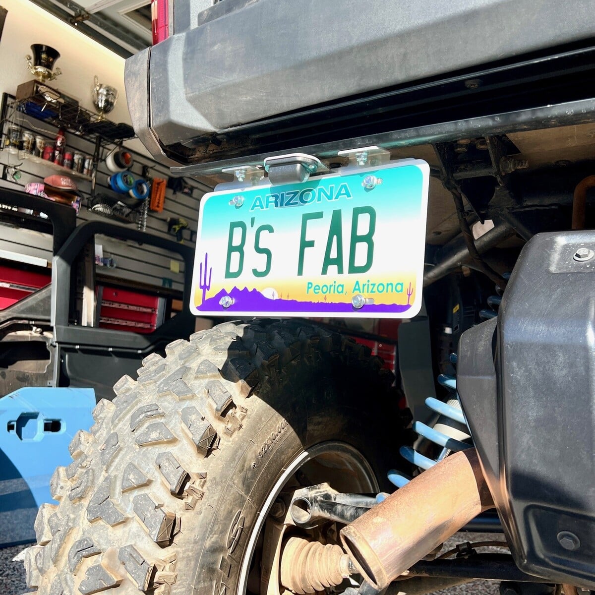 Polaris Xpedition Full Size License Plate Bracket with LED Light and Wiring Harness - Image 6