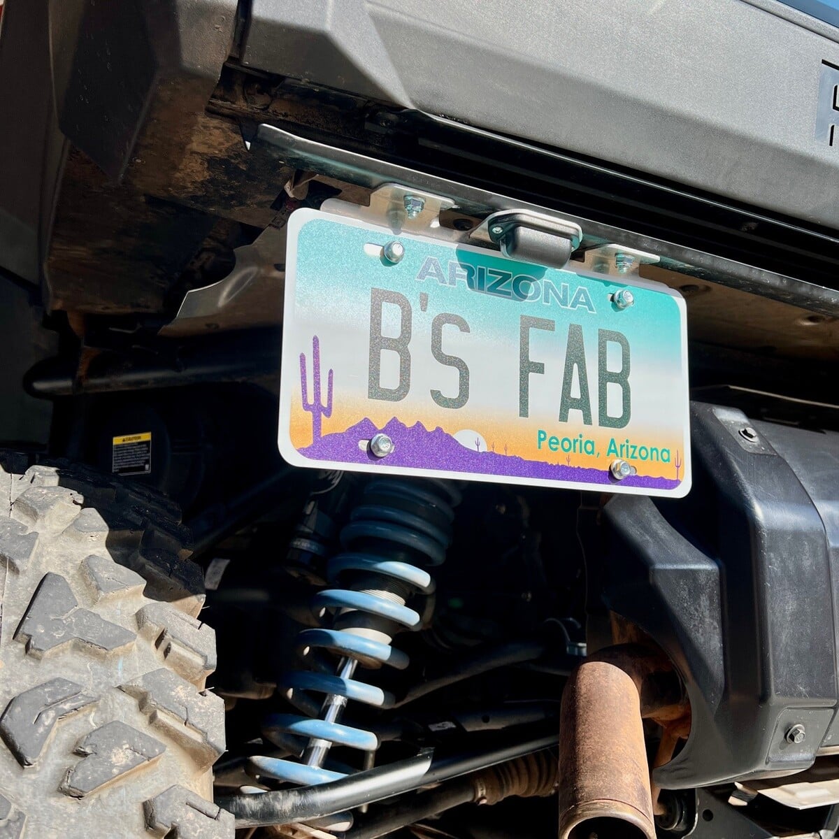 Polaris Xpedition Full Size License Plate Bracket with LED Light and Wiring Harness - Image 2