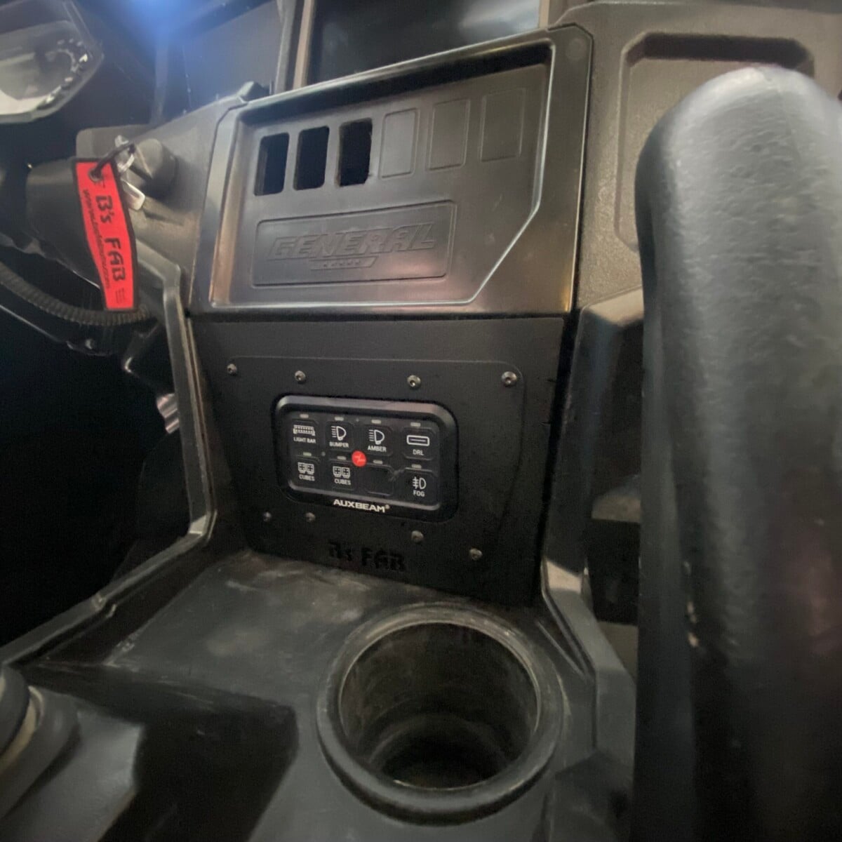 Polaris General – Lower Center Console Auxbeam 8 gang Switch Panel Mount Kit - Image 3