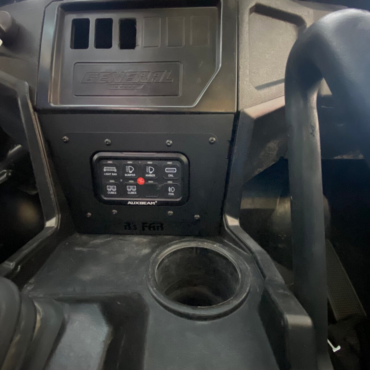 Polaris General – Lower Center Console Auxbeam 8 gang Switch Panel Mount Kit - Image 6