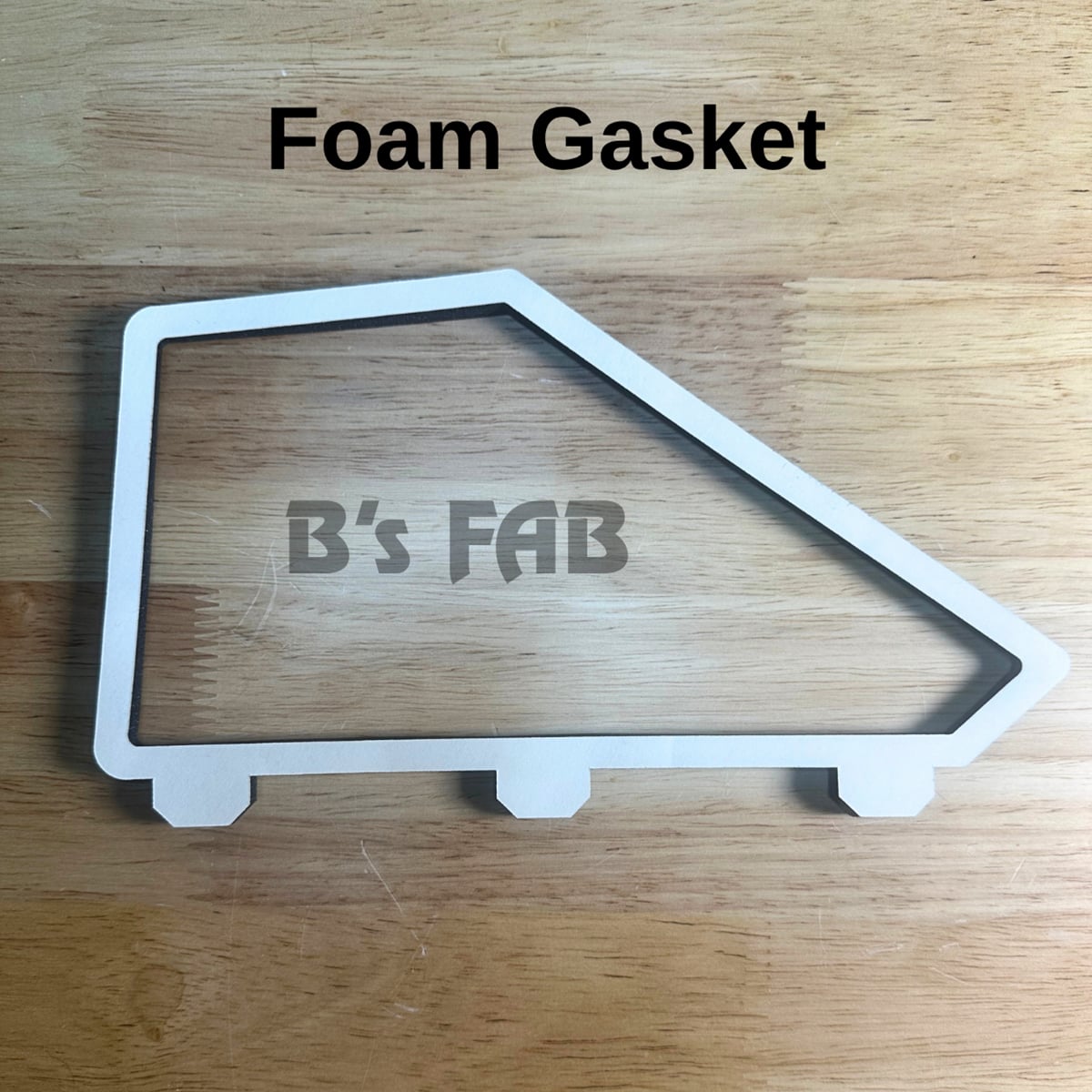 White foam gasket with angular shape and B's FAB watermark.